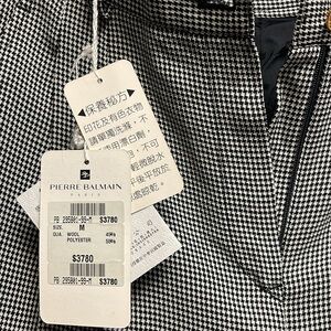 Pierre Balmain Houndstooth Pant with gold button